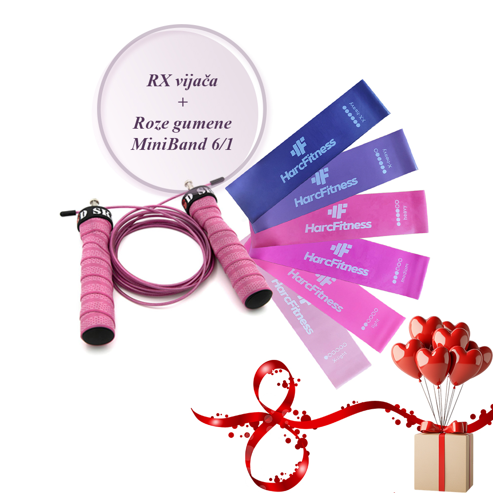 AKCIJA: RX vijača + Roze gumene MiniBand 6/1